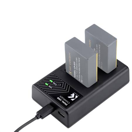 K&F Concept KF28.0008 - ładowarka dwukanałowa z USB-C, do LP-E17_Przykład zastosowanaia_2